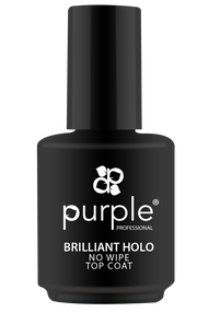 Viršutinis sluoksnis be lipnumo su žėručiais "BRILLIANT HOLO" P163 , 15ml